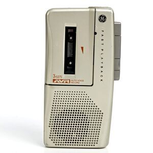 GE 3-5375A AVR Fast Playback Micro Cassette Recorder - TESTED